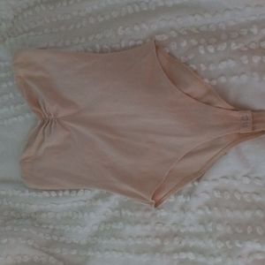 Pink strapless one piece